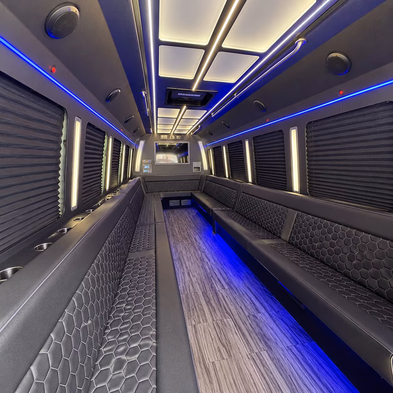 port orange 30 passenger party bus interior