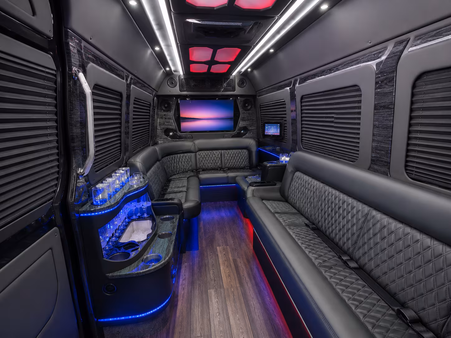 port orange 50 passenger party bus interior